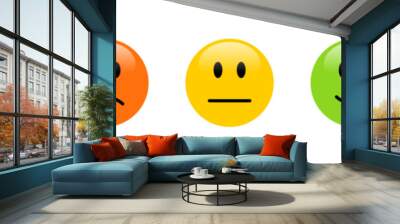 Smiley icon set Wall mural