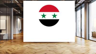 Syria flag location icon Wall mural