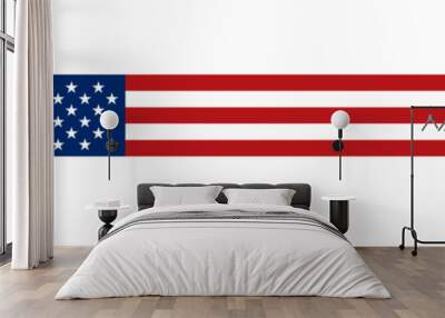 USA flag banner ribbon Wall mural