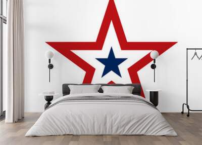 USA star icon Wall mural