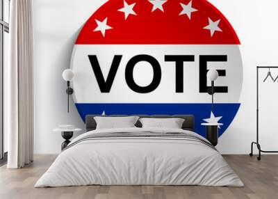 Vote badge Wall mural