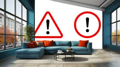 Warning, attention, caution sign set Wall mural