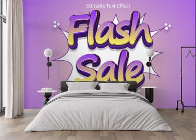 .Flash Sale Editable Text Effect 3D Embsos Cartoon Stlye Design Wall mural