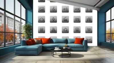 metall buttons 2 Wall mural