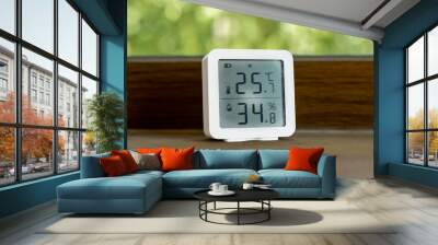 Digital home thermometer, air temperature and indoor humidity control Wall mural