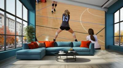 Volleyball player passing the ball Wall mural