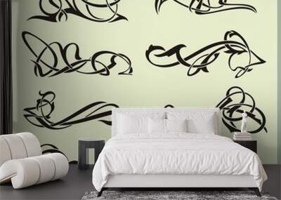 Exquisite Scroll Ornamental Designs Wall mural