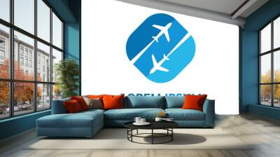 Airlines, travel or logistics company's vector logo, icon, symbol Wall mural