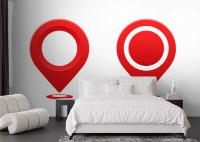 Icons location sign vector Wall mural