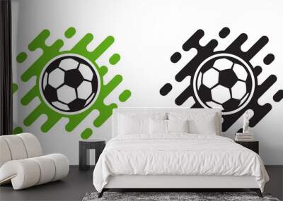 Soccer ball vector icon isolated on white. Football ball icon Wall mural