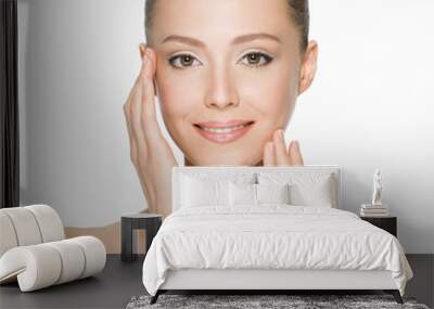 beautiful smiling woman with clean skin Wall mural