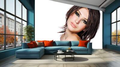 beauty hairstyle Wall mural