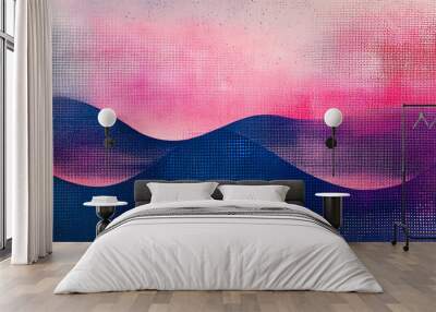  A futuristic background with halftone dots, generative AI Wall mural