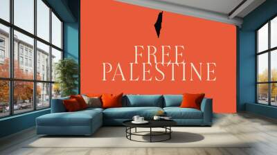 Free Palestine banner graphic poster vector Wall mural