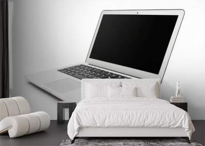 laptop computer isolated on white Wall mural