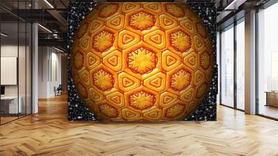 Abstract decorative magic sphere, metal - pattern Wall mural