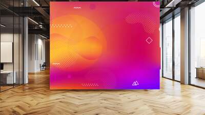 Liquid color covers. Futuristic design posters. Fluid gradient shapes background design composition. Good for placards, banner, flyer, etc. Wall mural