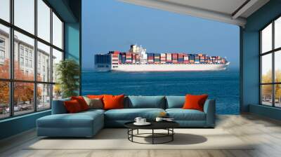 Container ship Wall mural