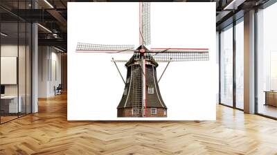 Dutch windmill isolated Wall mural