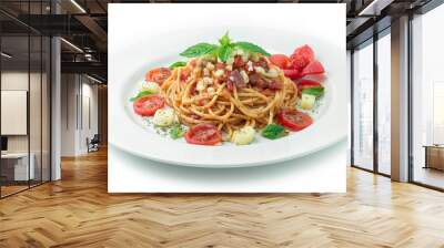 Spaghetti with Tomato sauce Italian traditional Food Wall mural