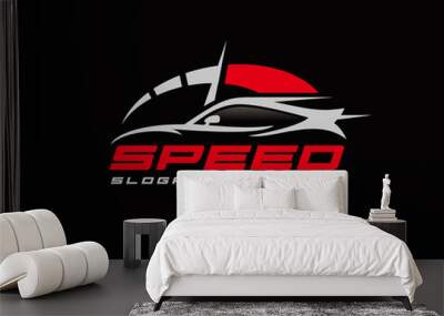 Speed car logo template Wall mural