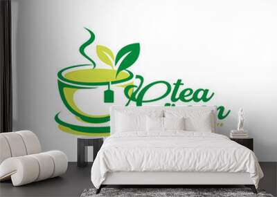 Tea logo template Wall mural