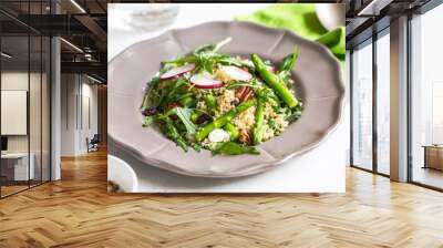 Ouinoa with Asparagus and Feta salad Wall mural