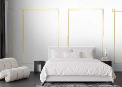 rectangle gold frame Wall mural