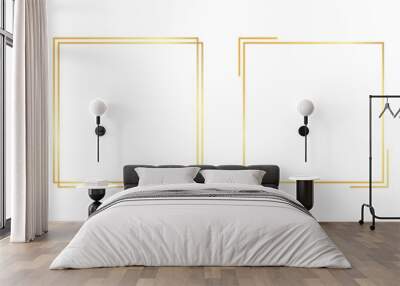 square gold frame Wall mural