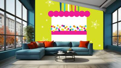 Big birthday cake Wall mural