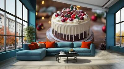 christmas cake Wall mural