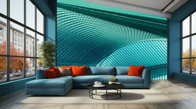 background of symmetrical lines, futuristic architecture  Wall mural