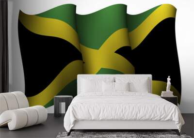 jamaica waving flag design vector illustration Wall mural