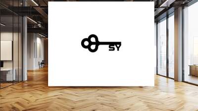 SY home key concept logo initial concept with high quality logo design Wall mural