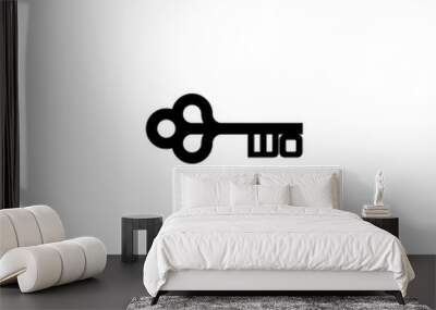 WO home key concept logo initial concept with high quality logo design Wall mural