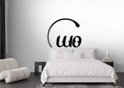 WO stylish fashion logo initial concept with high quality logo design Wall mural