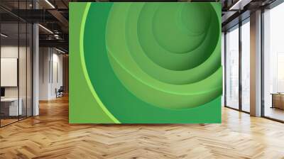 Abstract Green Circle Pattern Wall mural