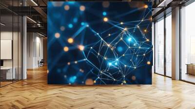 Abstract Network Connection Wall mural