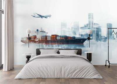 Global Trade and Transportation Wall mural