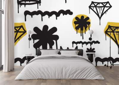 Graffiti seamless pattern Wall mural