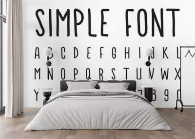 Simple decorative font handwritten Wall mural