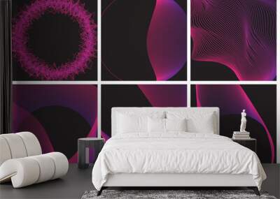 Universal set geometric shape with text template Wall mural