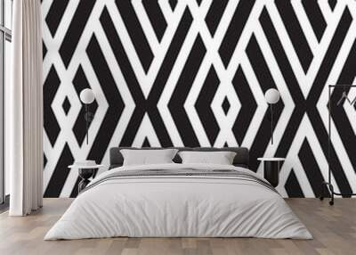 Vector abstract repeating classical background in black and whit Wall mural