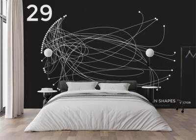 Vector modern shape technological background Wall mural