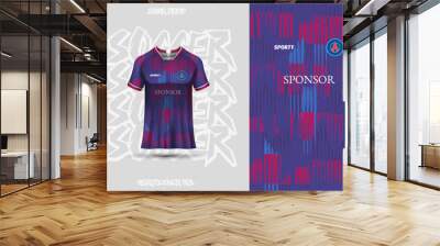 Football jersey design template, suitable for jersey design, background, poster. Wall mural