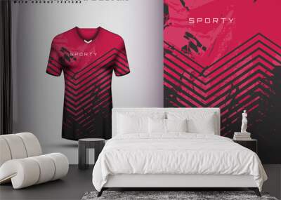 Front racing shirt design. Sports design for racing, cycling, jersey game vector	. Wall mural