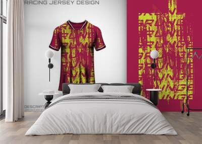 Front racing shirt design. Sports design for racing, cycling, jersey game vector.	
 Wall mural