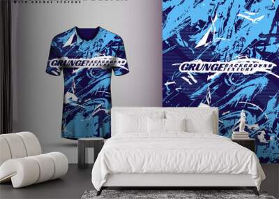 Front racing shirt design. Sports design for racing, cycling, jersey game vector Wall mural