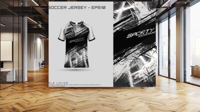 Front racing shirt design. Sports design for racing, cycling, jersey game vector	 Wall mural