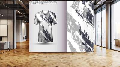 Front racing shirt design. Sports design for racing, cycling, jersey game vector Wall mural